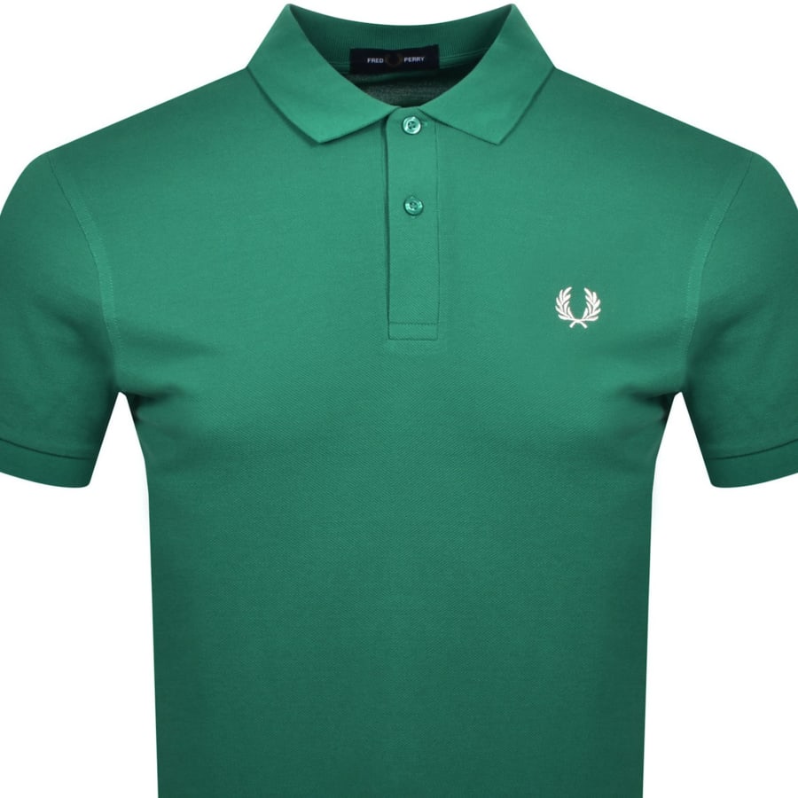 Fred Perry Plain Polo T Shirt Green | Mainline Menswear